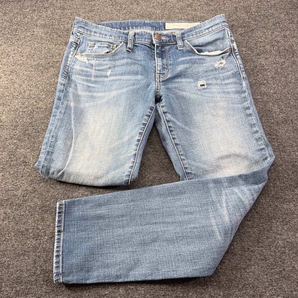 Treasure & Bond Boyfriend Ankle Jeans Light Wash Distressed Blue Size 26
